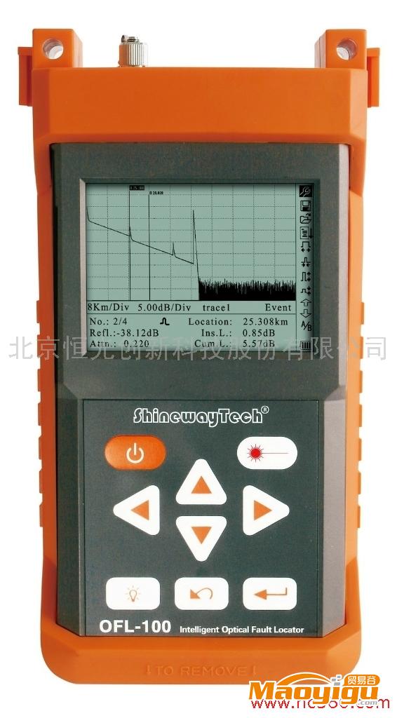 OFL-100智能型光纖尋障儀\r\n1、產(chǎn)品特點：業(yè)內(nèi)領(lǐng)先的快速光纖維護(hù)、排障工?