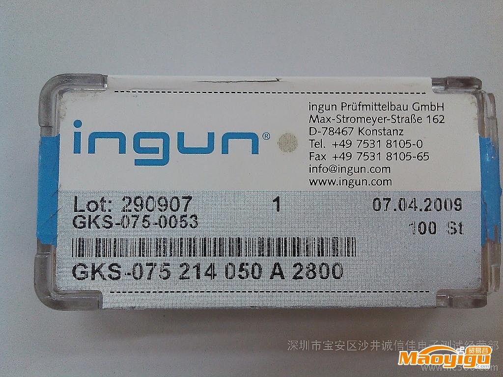 供應(yīng)INGUN探針GKS075-214-050A2000探針