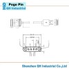 10A大電流pogo pin7.62mm間距彈簧針連接器汽車充電